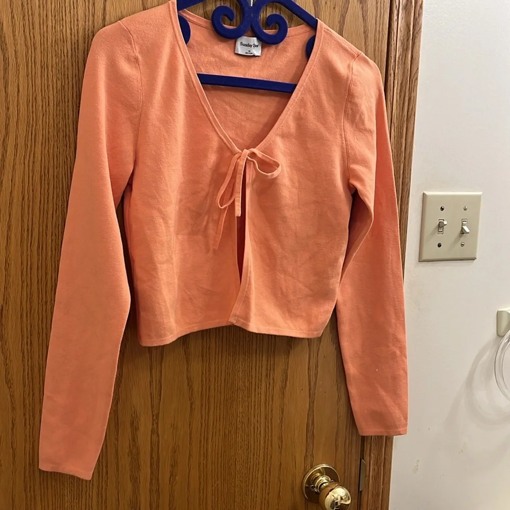 Aritzia Sunday Best Samantha Cardigan in Sunny Apricot - Picture 5 of 11